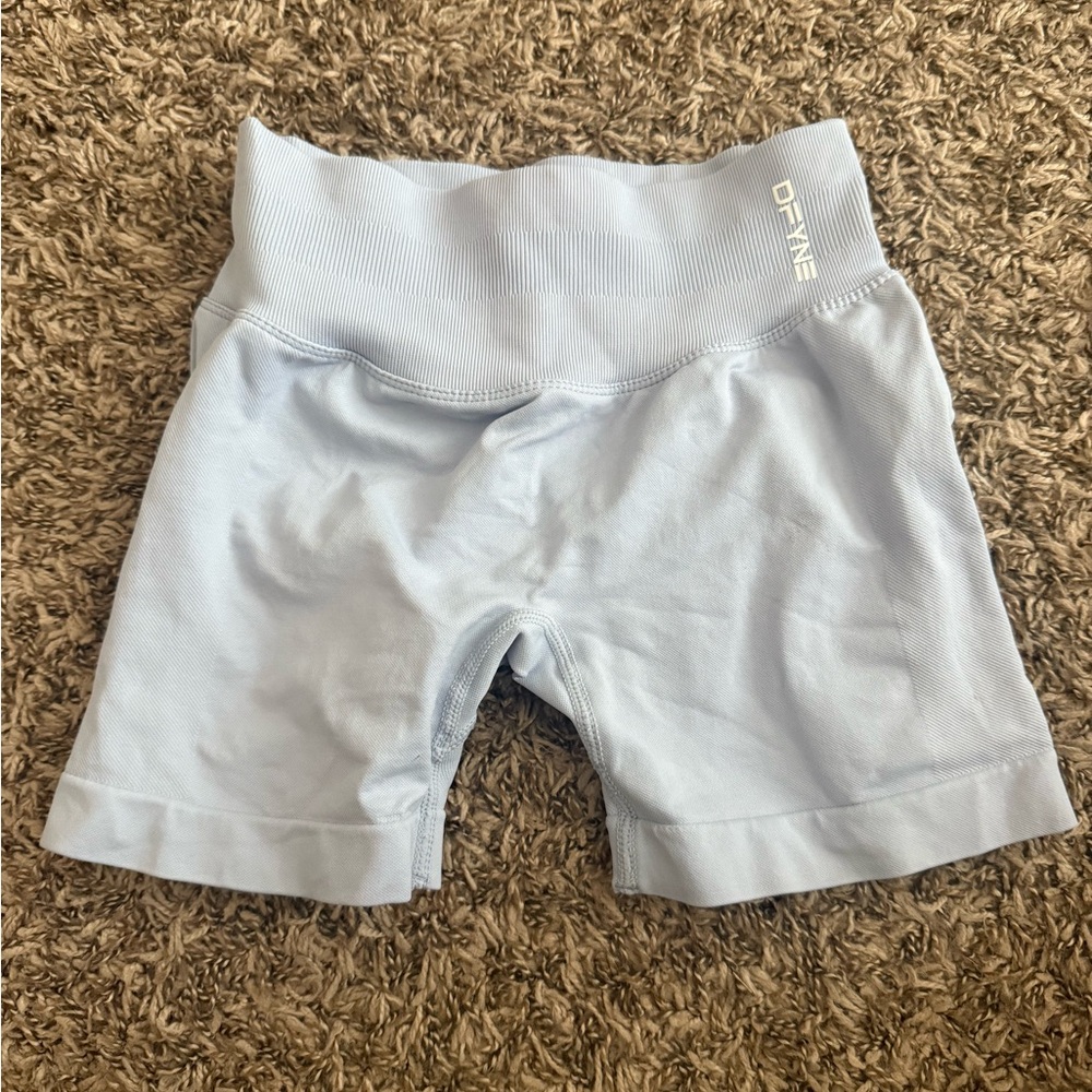 D'FINE Women's Light Blue Athletic Shorts